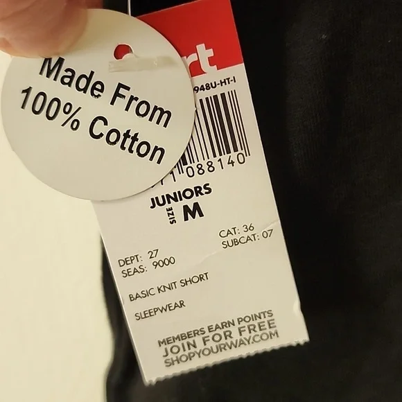 Womens Black Athletic Cotton Summer Knit Shorts Sleep Wear Medium - Picture 3 of 6